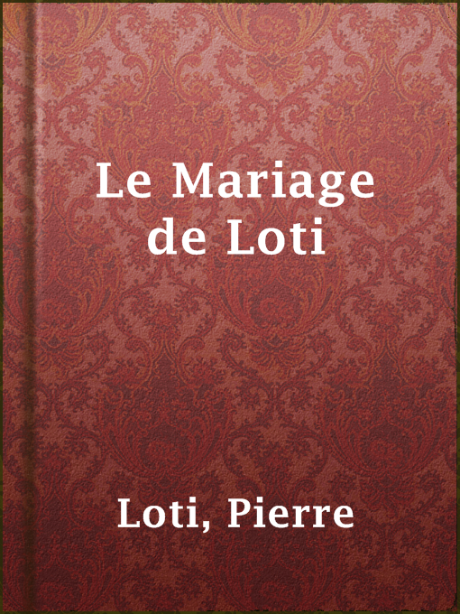 Cover image for Le Mariage de Loti